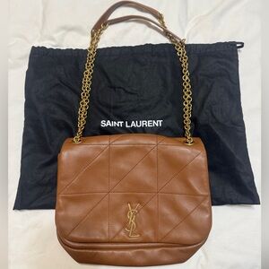 SAINT LAURENT Jamie 4.3 Medium Brown Lambskin Shoulder Bag Basically New